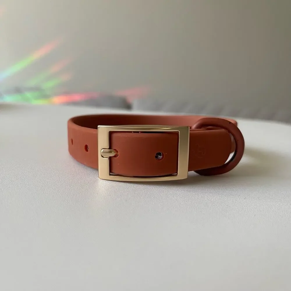 Lucy & Co Terracotta Red PVC Everyday Collar (S)